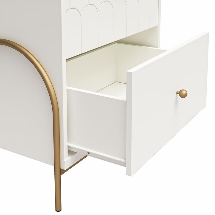 Elegant Anastasia Nightstand -  White