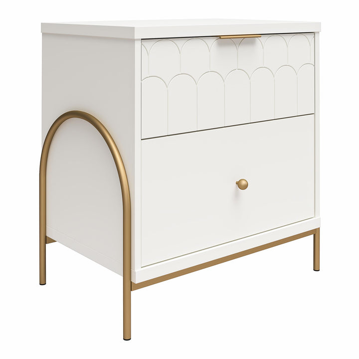 Anastasia Solid Wood Nightstand -  White