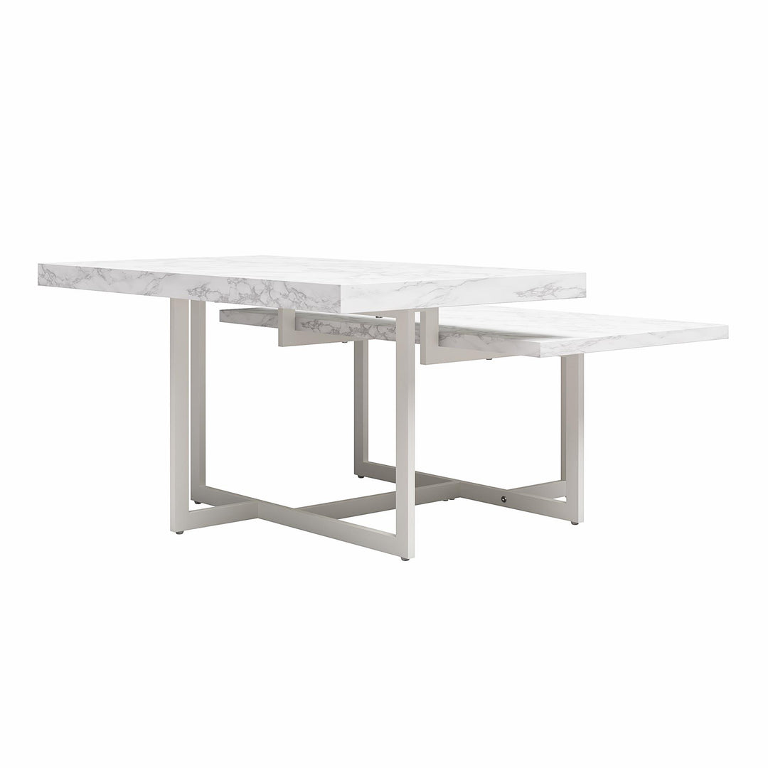 Designer Brielle Coffee Table -  White marble