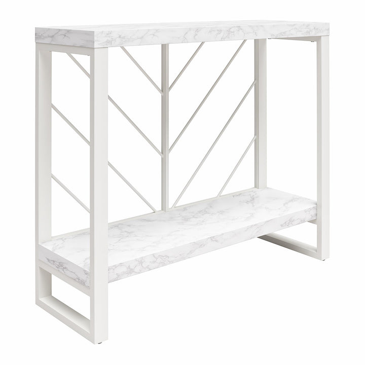 Brielle Console Table  -  White marble