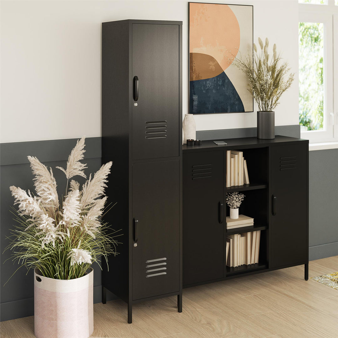 space-saving metal cabinet - Black