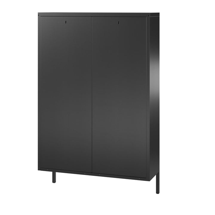 Metal shoe organizer cabinet - Black
