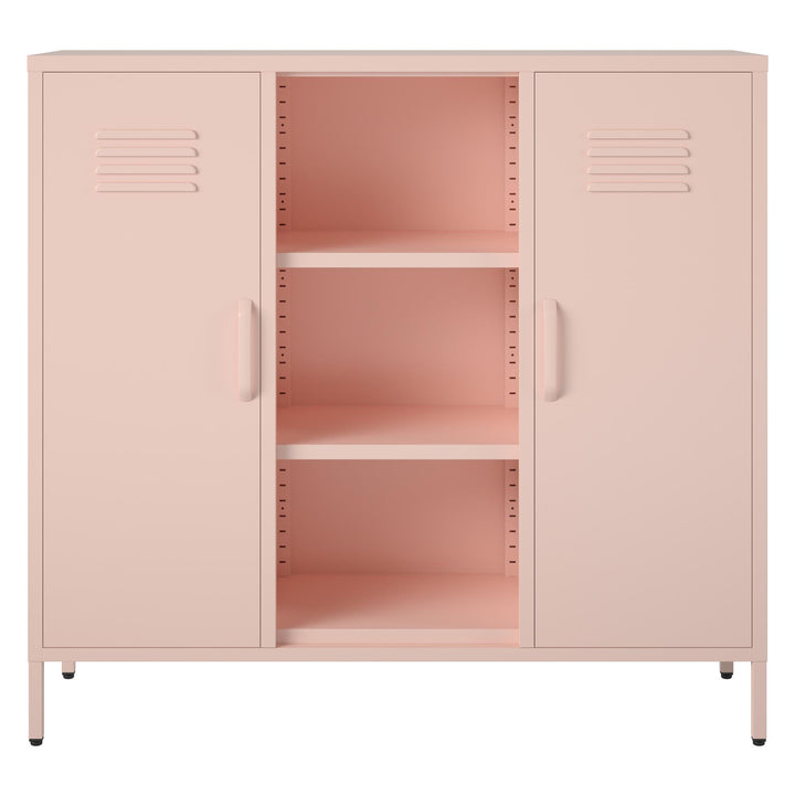 metal storage unit with shelves - Pale Pink