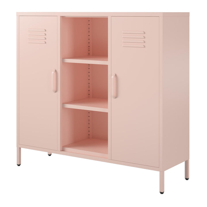 metal locker with bookcase - Pale Pink