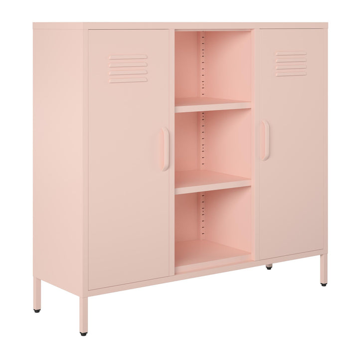 multi-purpose metal locker for living room - Pale Pink