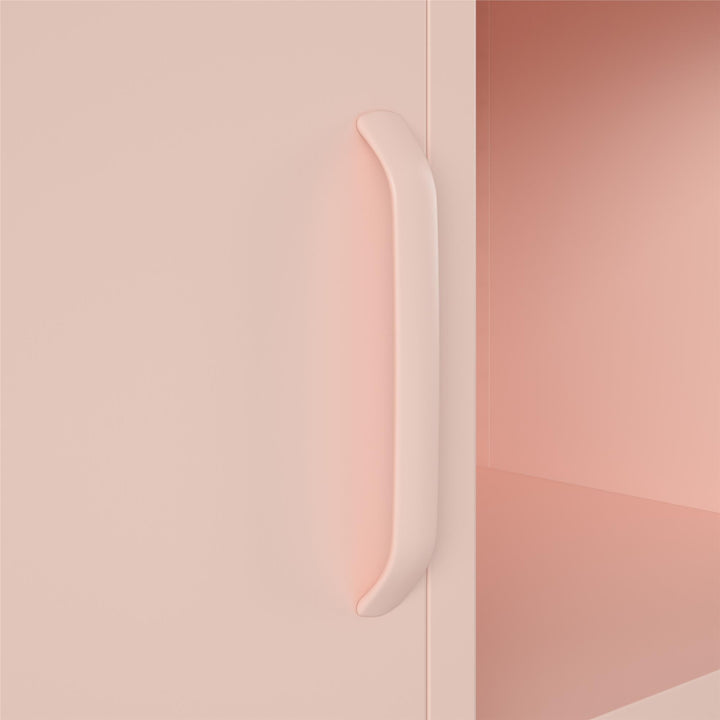 2 door metal locker for entryway - Pale Pink