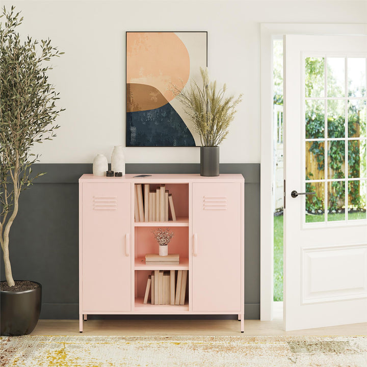 console table with open shelves - Pale Pink