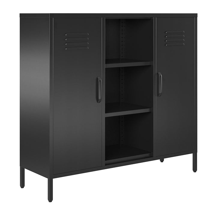 multi-purpose metal locker for living room - Black