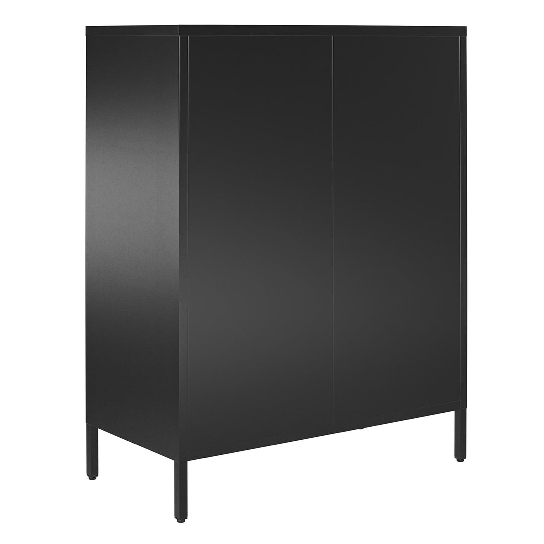 4 door metal cabinet for kitchen - Black