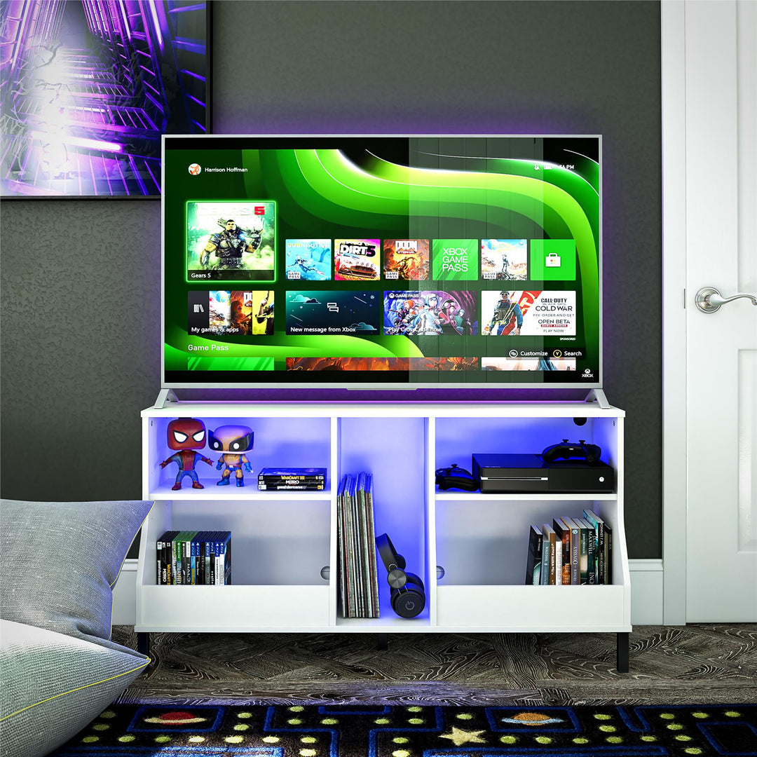 tv stand for gaming  - White