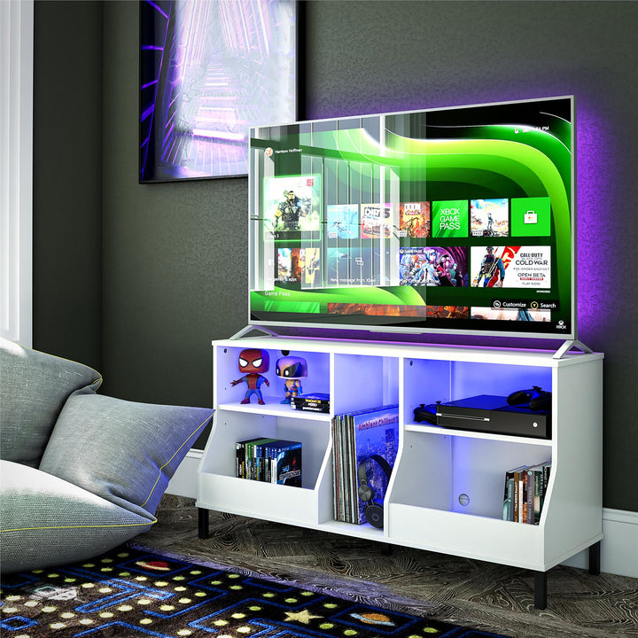 gamers tv stand  - White