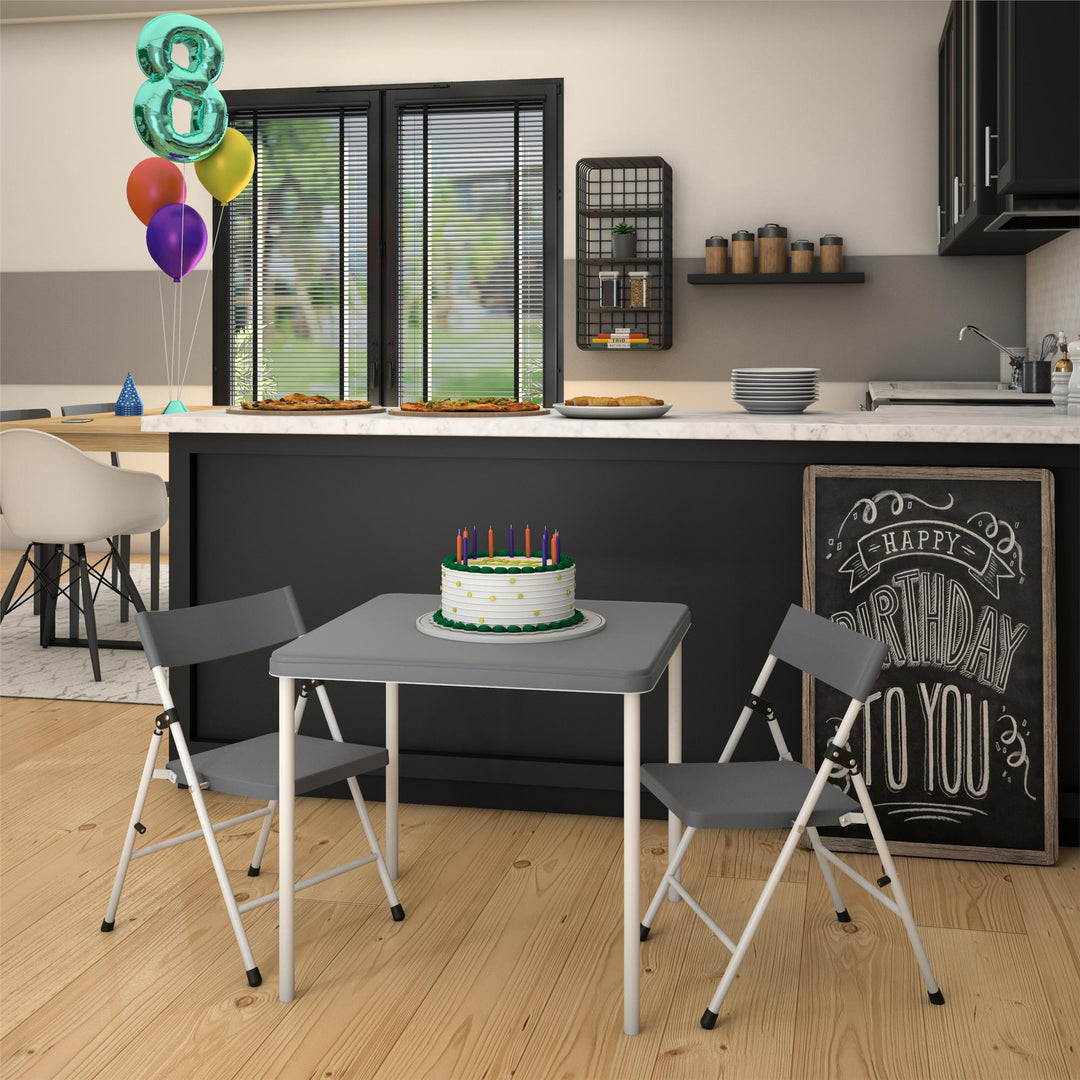 Activity set with folding chairs - Cool Gray