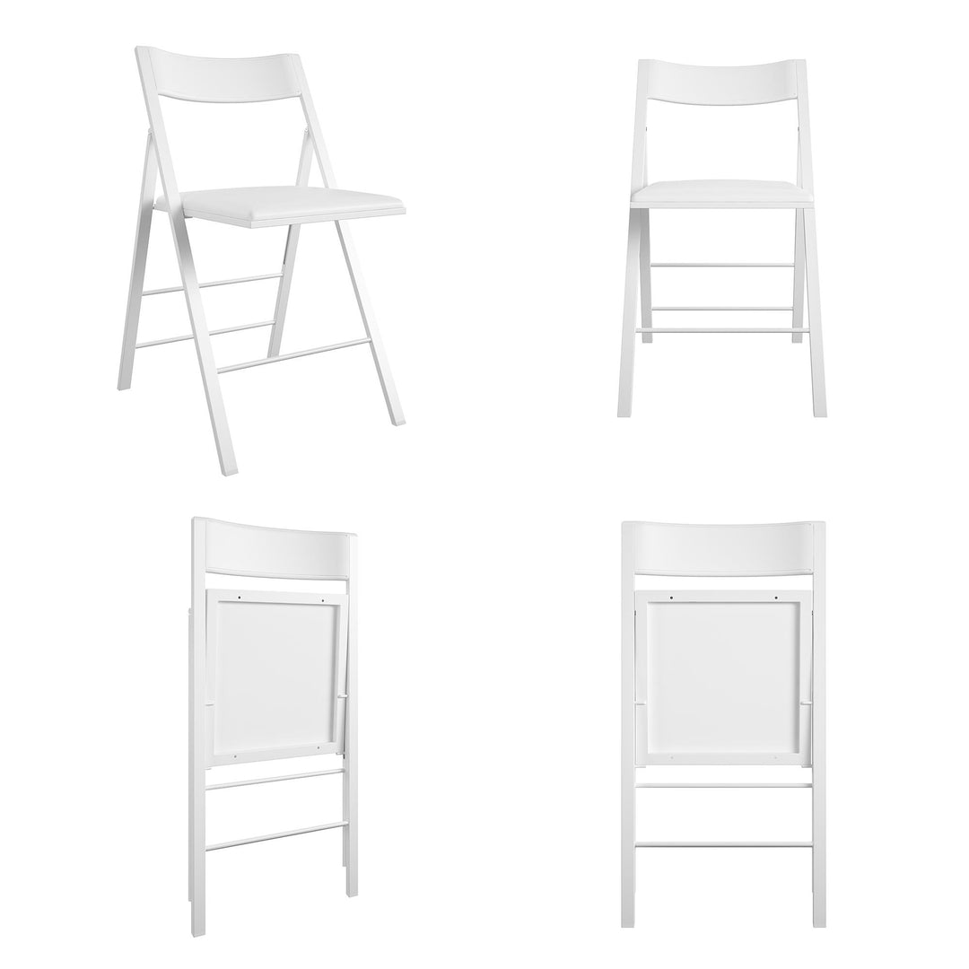 Modern Office Folding Chairs - White - 2-Pack