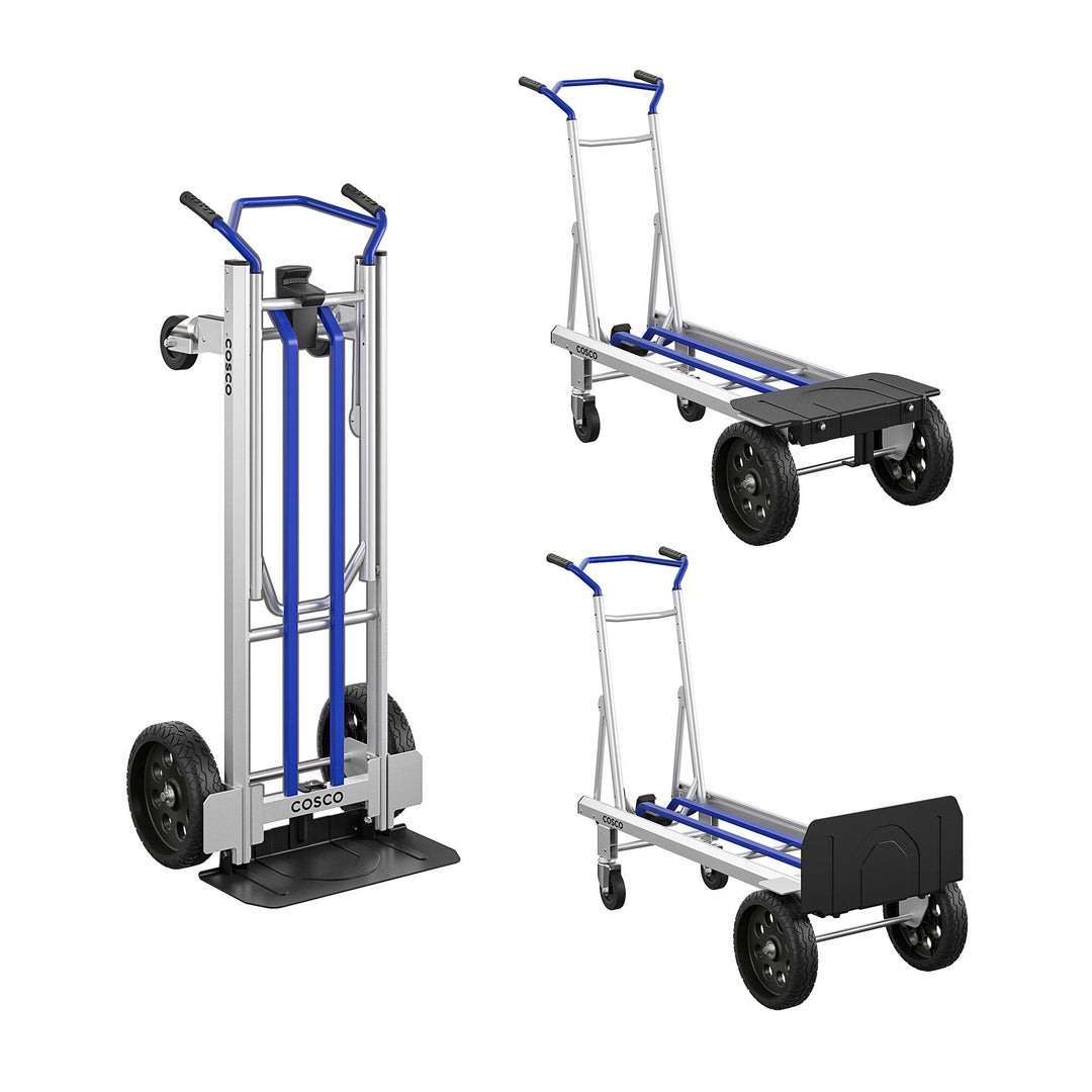 Next Gen 3-in-1 Folding Toe Plate Hand Truck, 800/1000 lb - Blue - 1-Pack