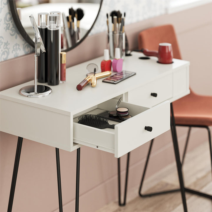 Vanity with Drawers for Storage -  White