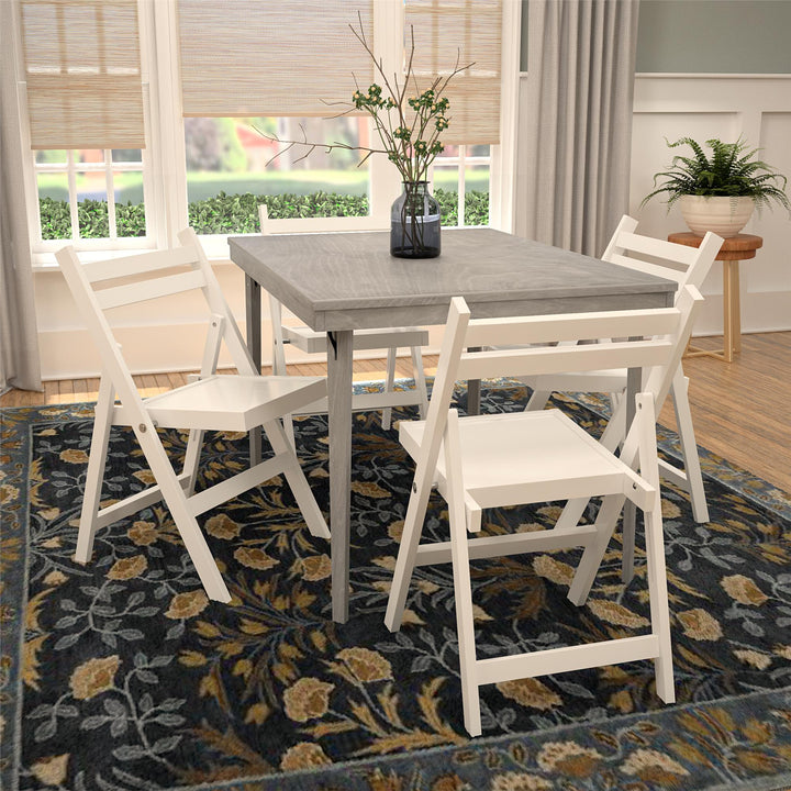 outdoor folding chair - White - 2-Pack