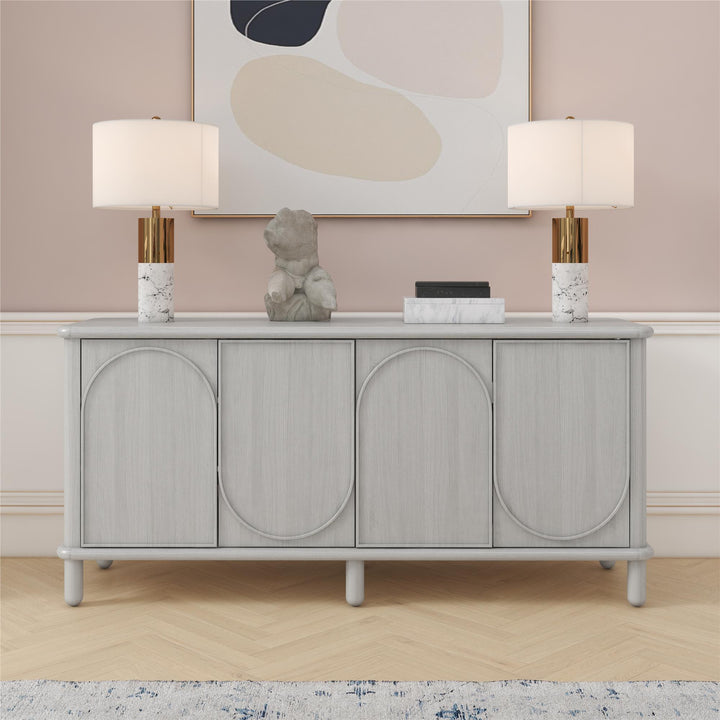 Selena Credenza - Rustic White