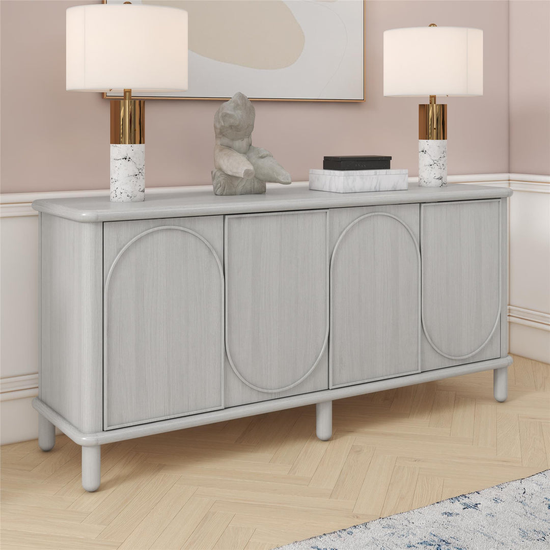 Selena Credenza - Rustic White