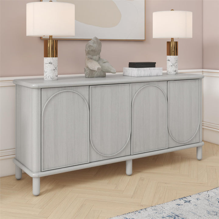 Selena Credenza - Rustic White