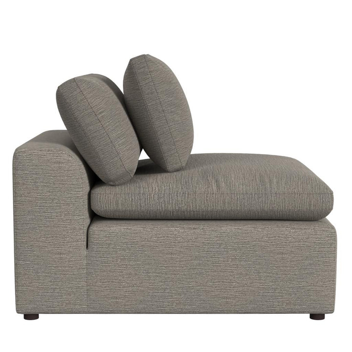 armless chair with pillow - Taupe