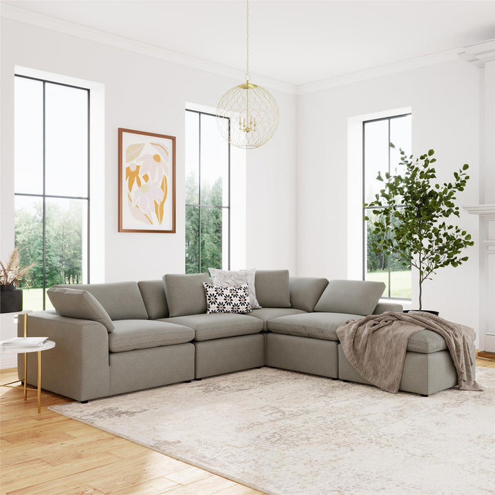 armless sectional - Taupe