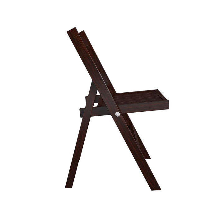 wood beach chairs - Dark Mahogany - 2-Pack