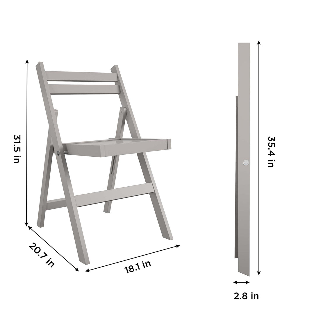 folding chairs 2 pack - Gray - 2-Pack
