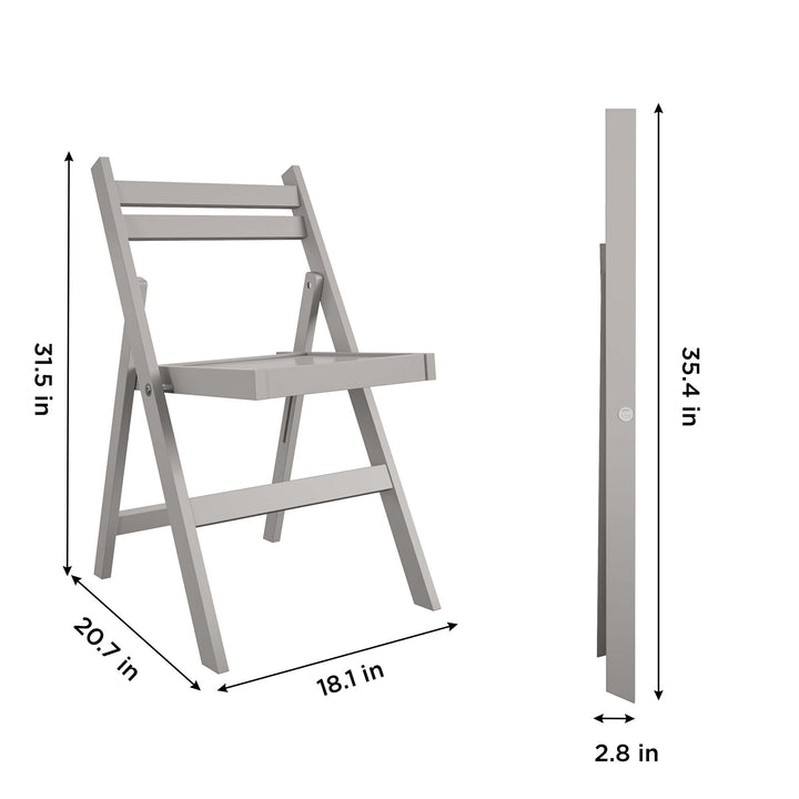 folding chairs 2 pack - Gray - 2-Pack