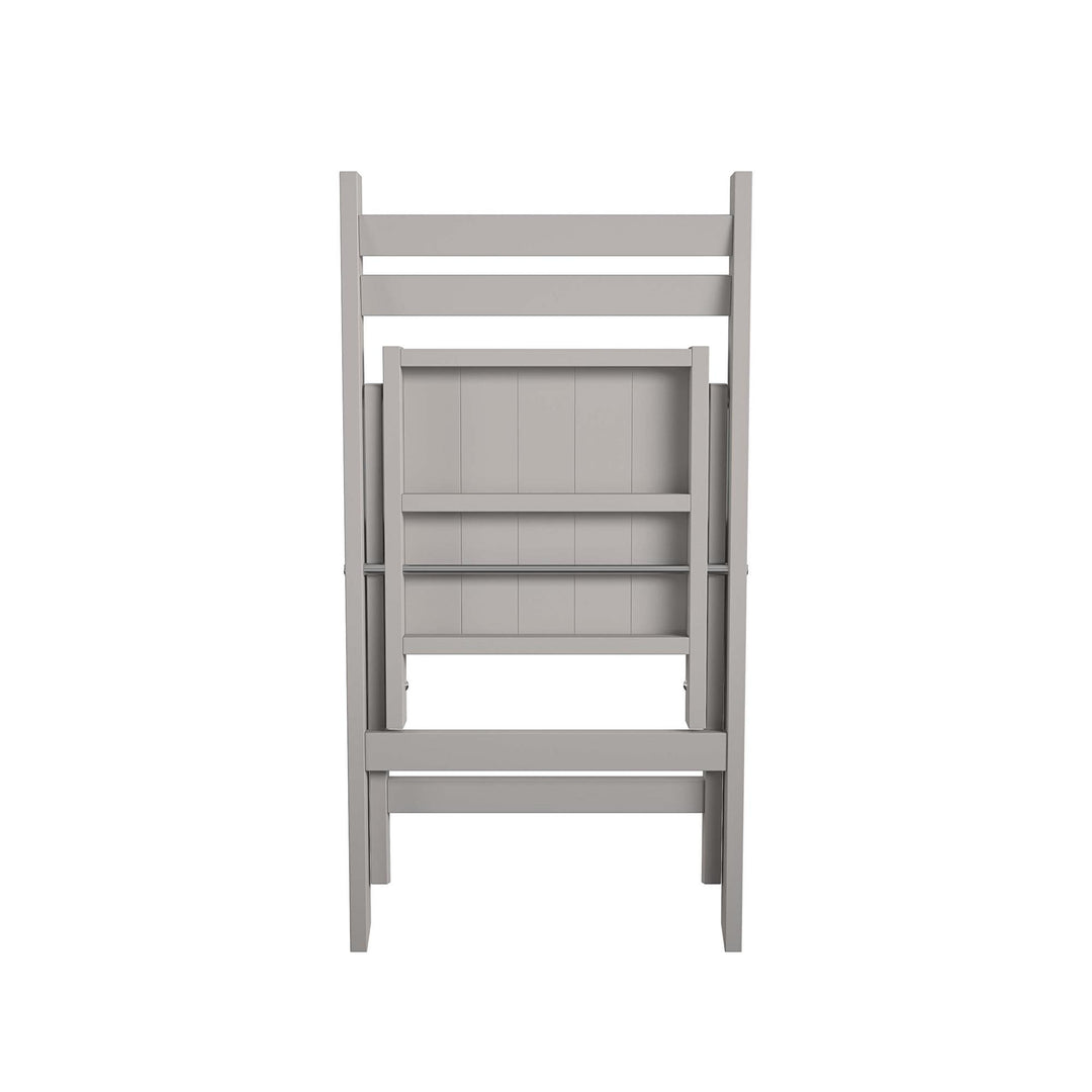 wood slat chairs - Gray - 2-Pack