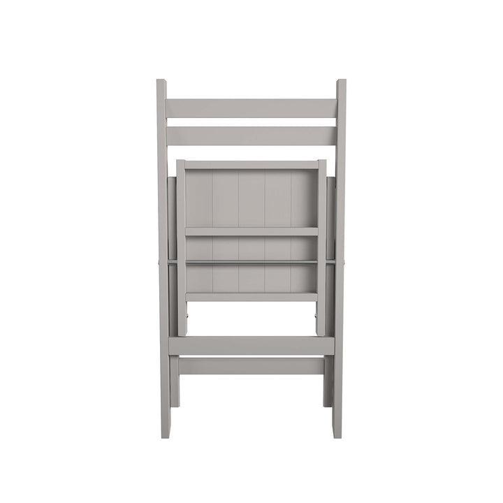 wood slat chairs - Gray - 2-Pack