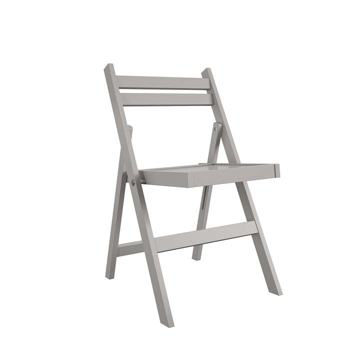wooden patio folding chairs - Gray - 2-Pack
