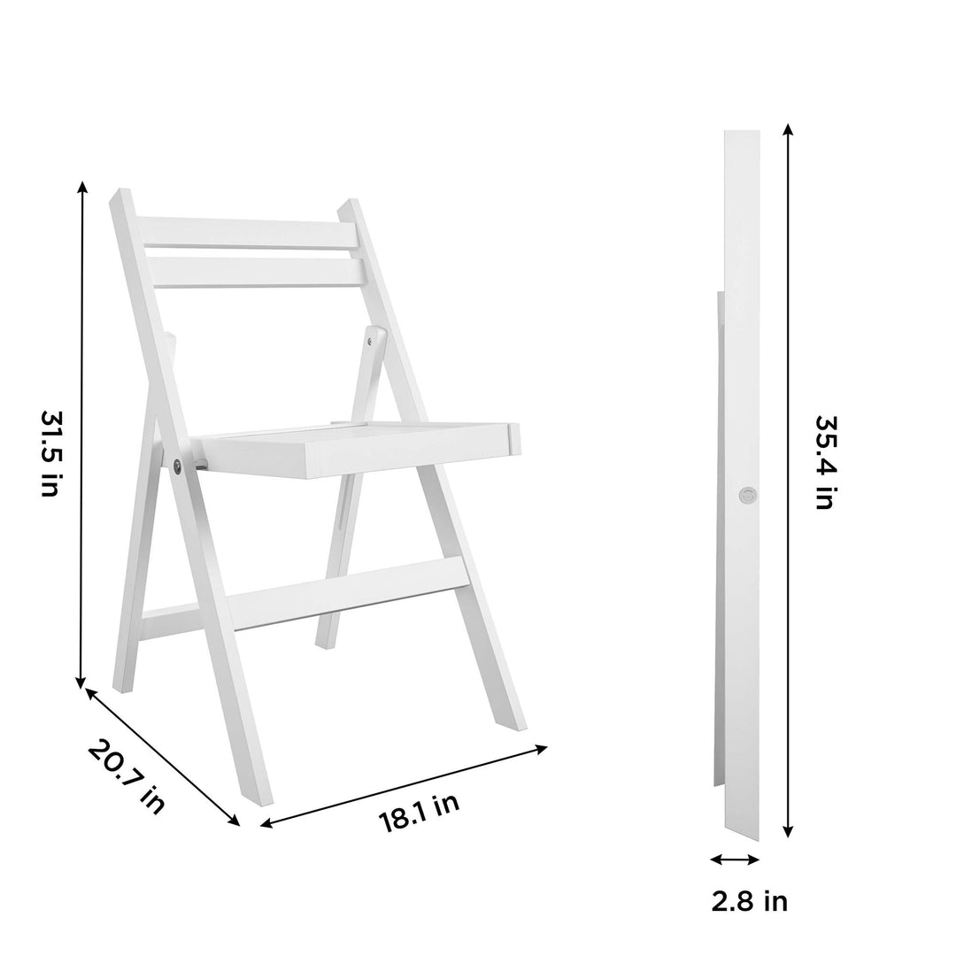 folding chairs 2 pack - White - 2-Pack