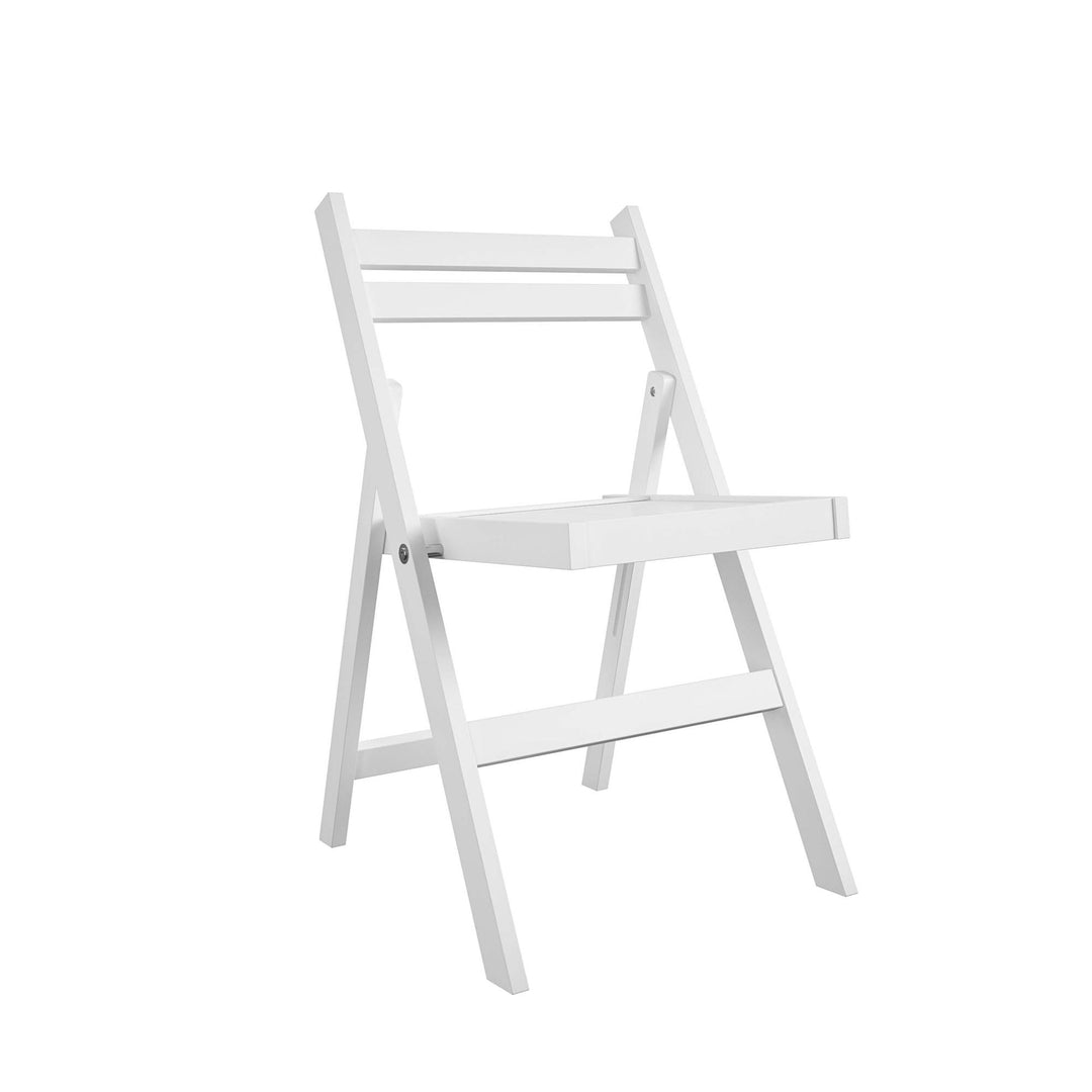 wooden outdoor chairs - White - 2-Pack