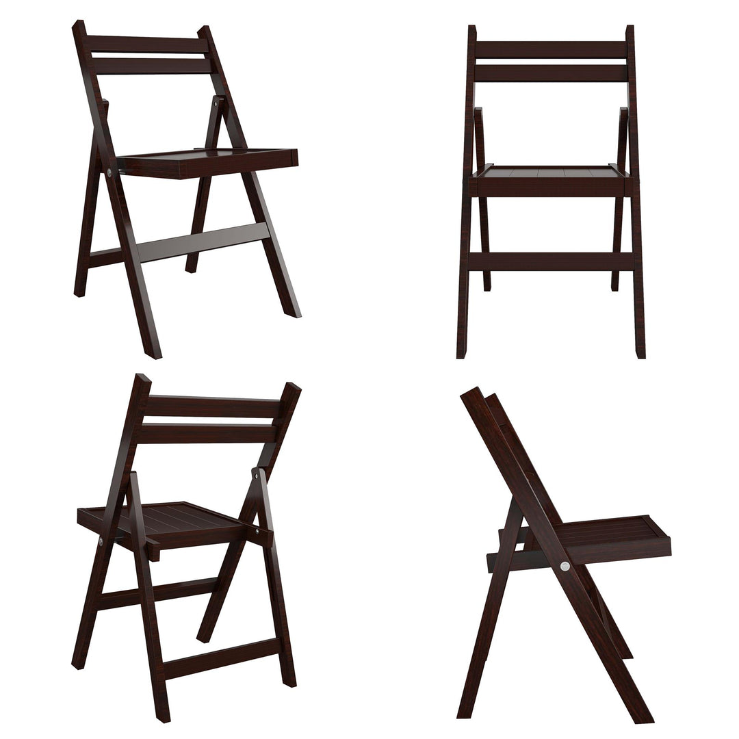 slat chairs - Dark Mahogany - 2-Pack