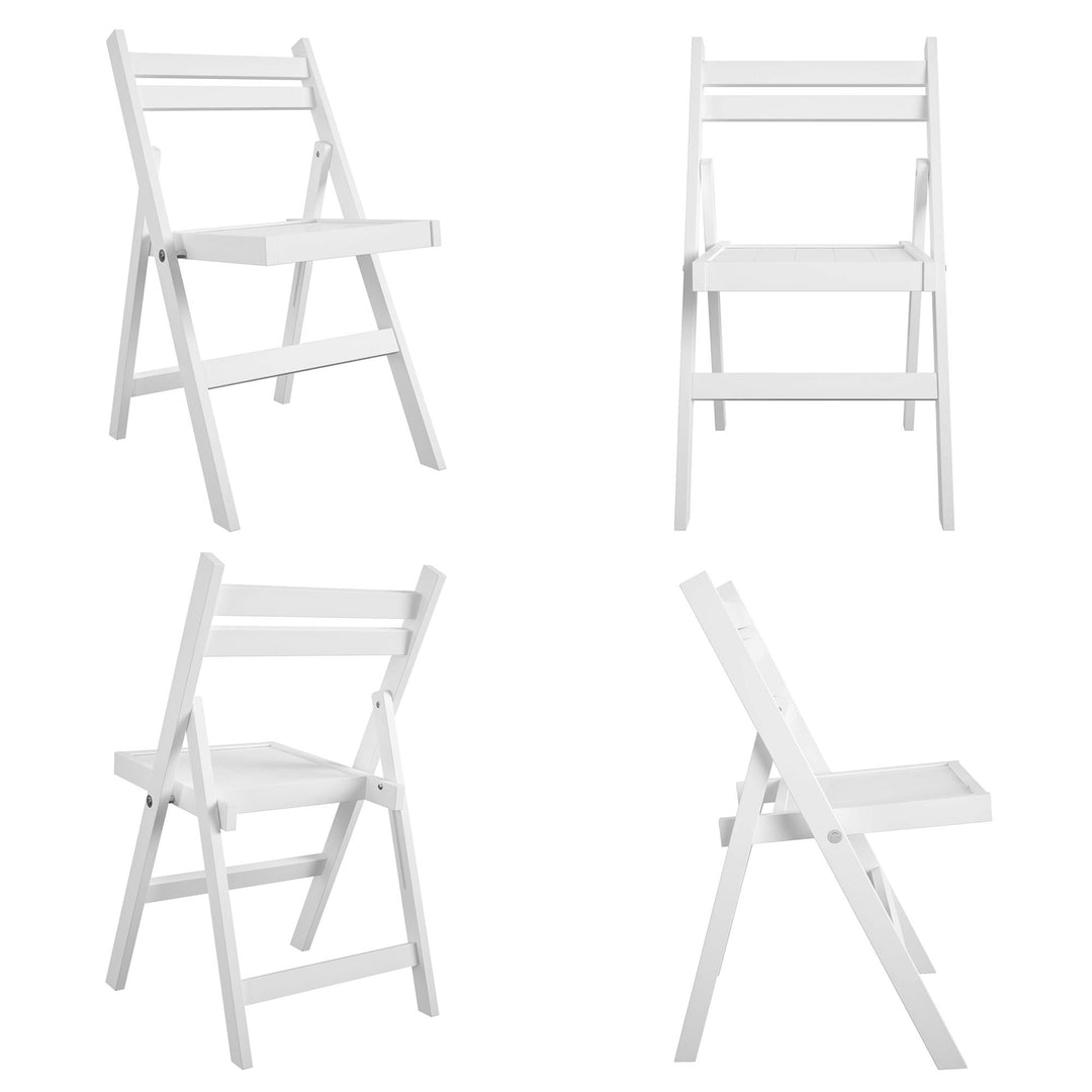 slat chairs - White - 2-Pack