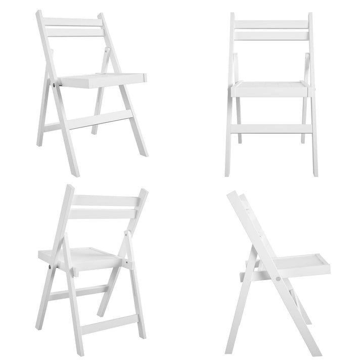 slat chairs - White - 2-Pack
