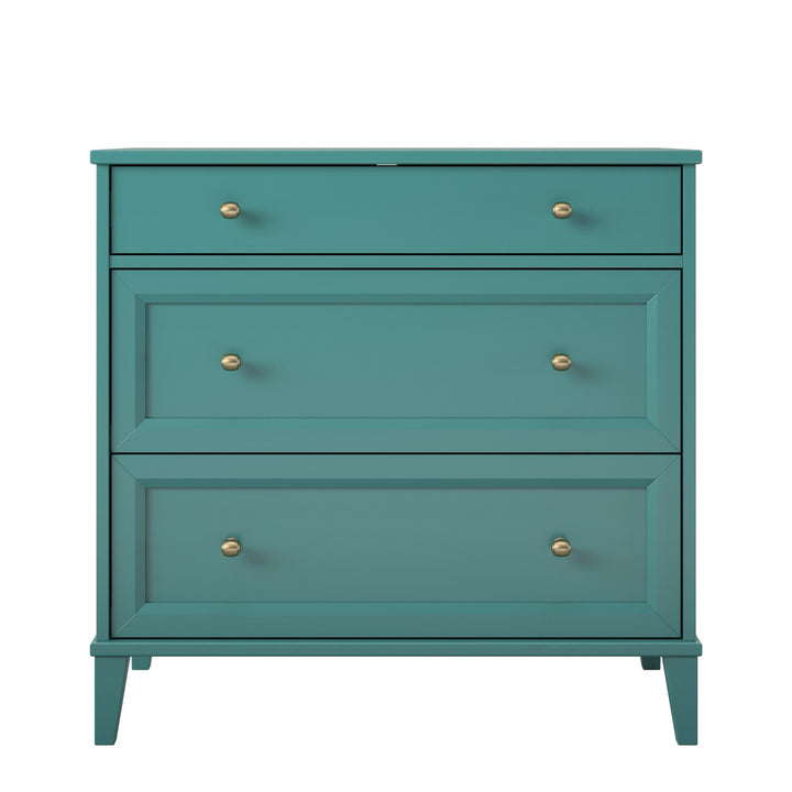 2 Drawer Dresser with Spacious Desk -  Sharkey Grey