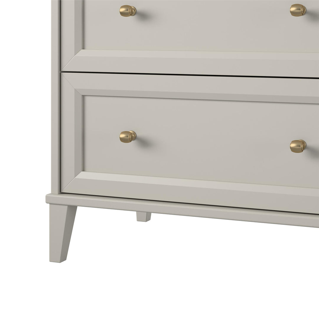 Contemporary Wide 6 Drawer Dresser -  Sharkey Grey