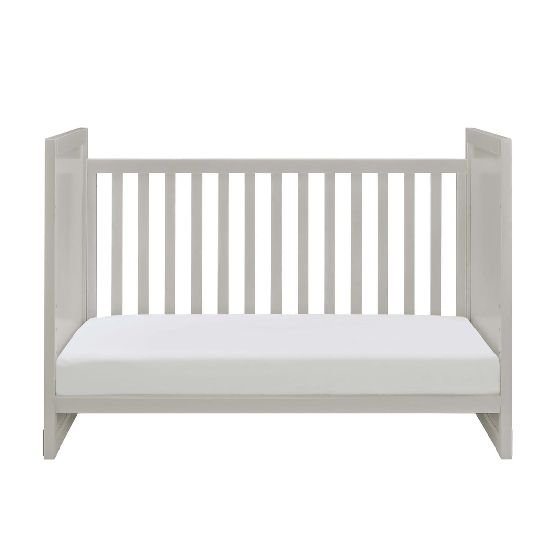 Miles 2 in 1 Convertible 4 Adjustable Mattress Positions Crib -  Soft Grey