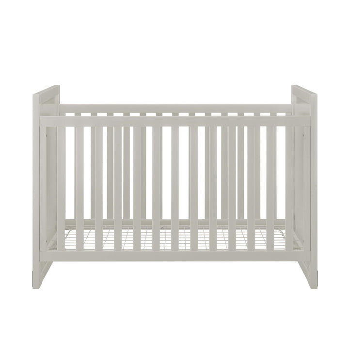 Miles Convertible Crib 2 in 1 with 4 Adjustable Mattress Positions -  Soft Grey