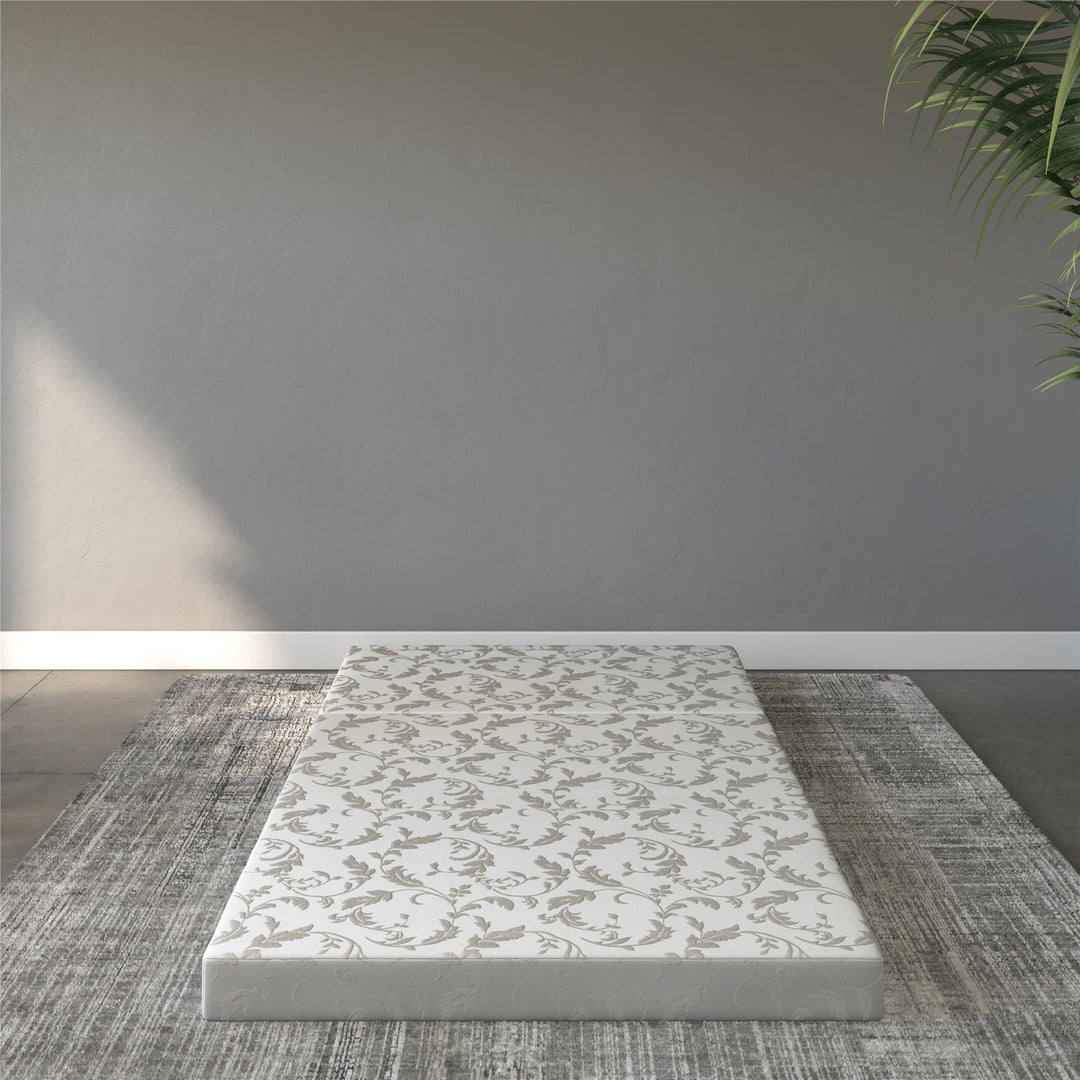best 4" folding mattress - White Color - Twin Size