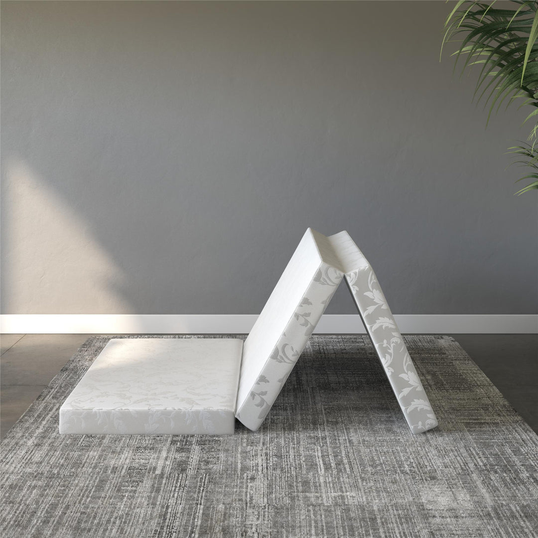 mattress with carry bag - White Color - Twin Size