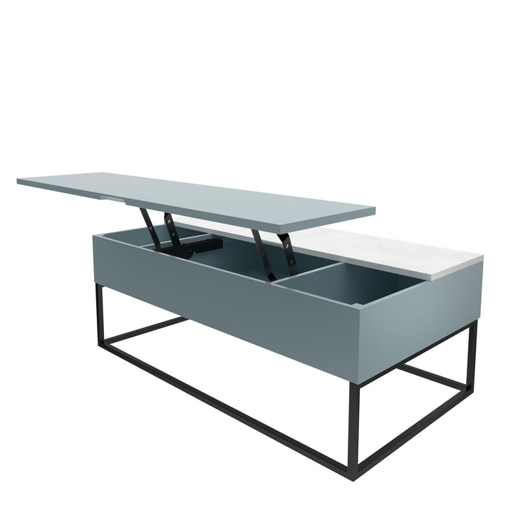coffee table with storage and lift top - Powder Blue