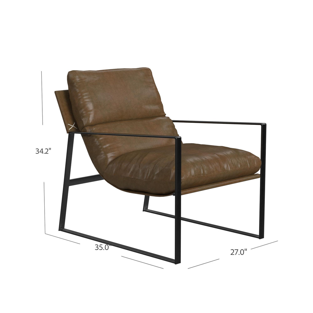 faux leather club chair - Acorn