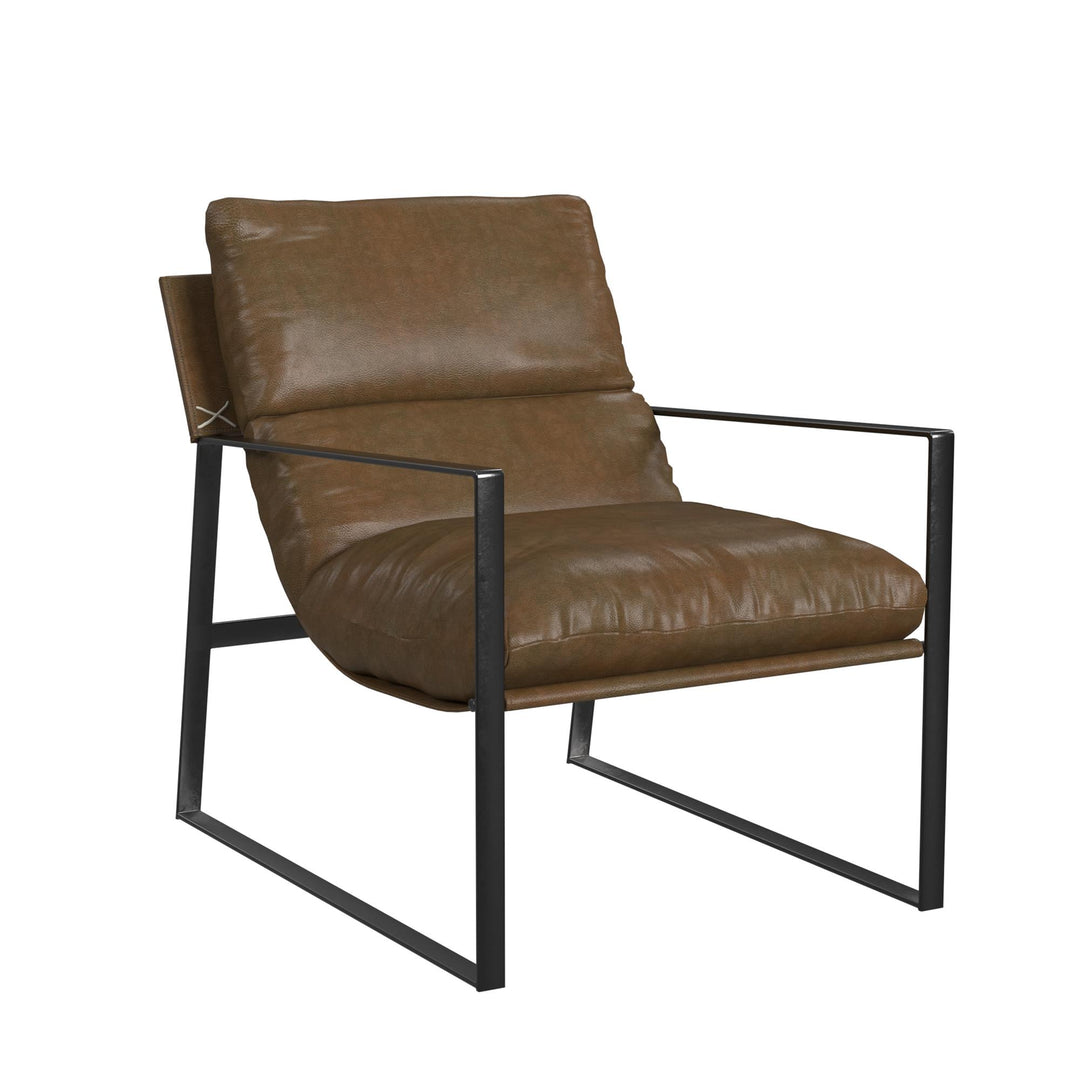 faux leather armchair - Acorn