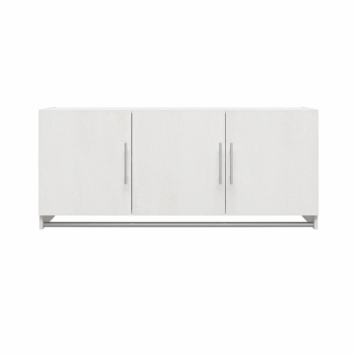 Camberly 3 Door Wall Cabinet with Hanging Rod - Ivory Oak