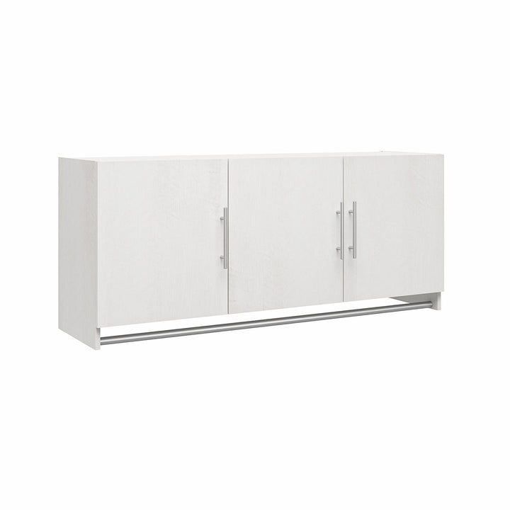 Modern Design Wall Cabinet with Rod -  Ivory Oak
