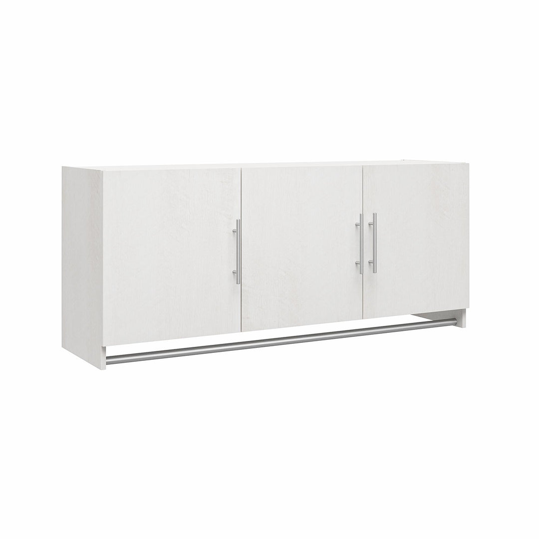Camberly 3 Door Wall Cabinet with Hanging Rod - Ivory Oak