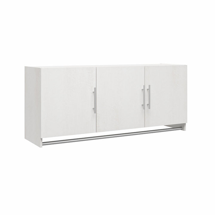 Camberly 3 Door Wall Cabinet with Hanging Rod - Ivory Oak