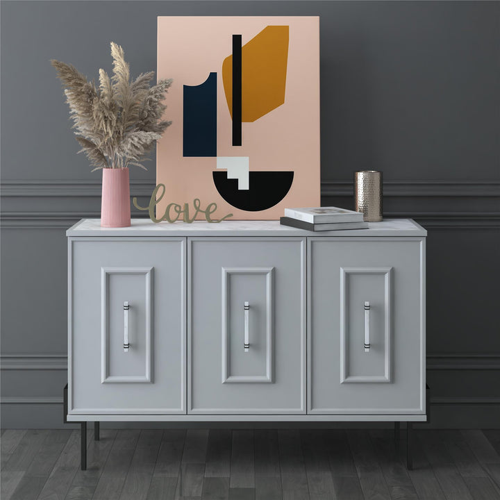 Contemporary Liberty 3 Door Cabinet -  Dove Gray